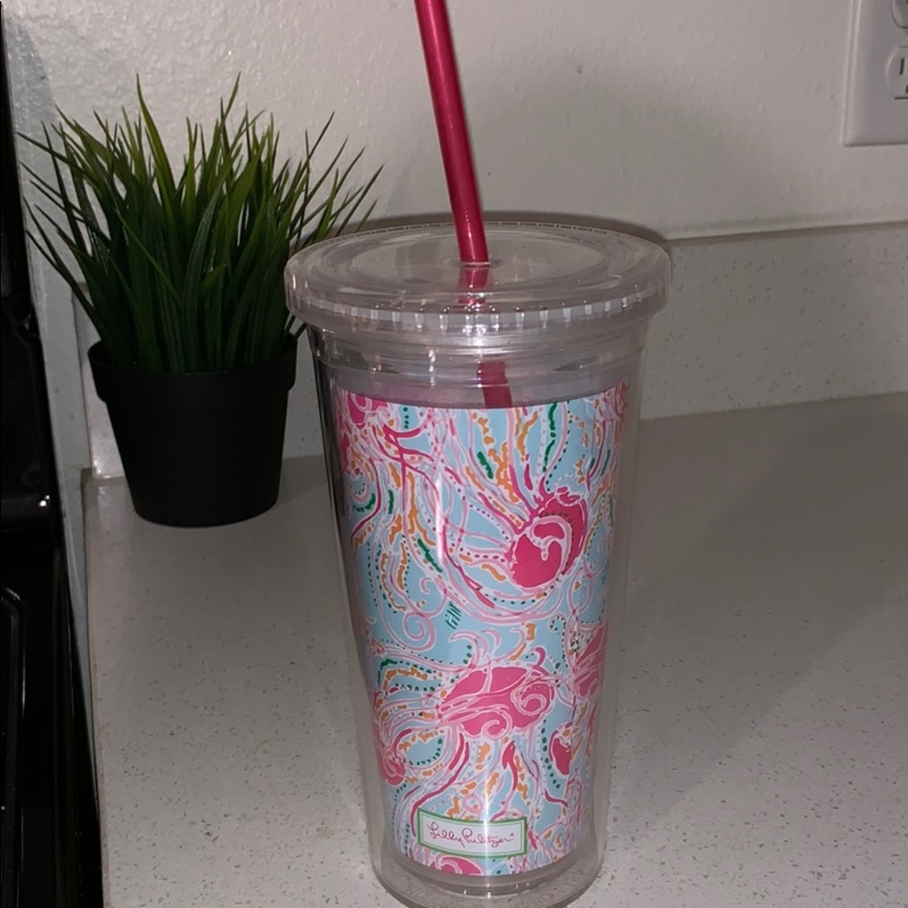 Lilly Pulitzer Tumbler With Straw